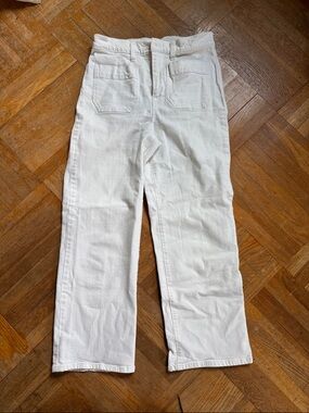 Madewell White High-Rise Straight Jeans